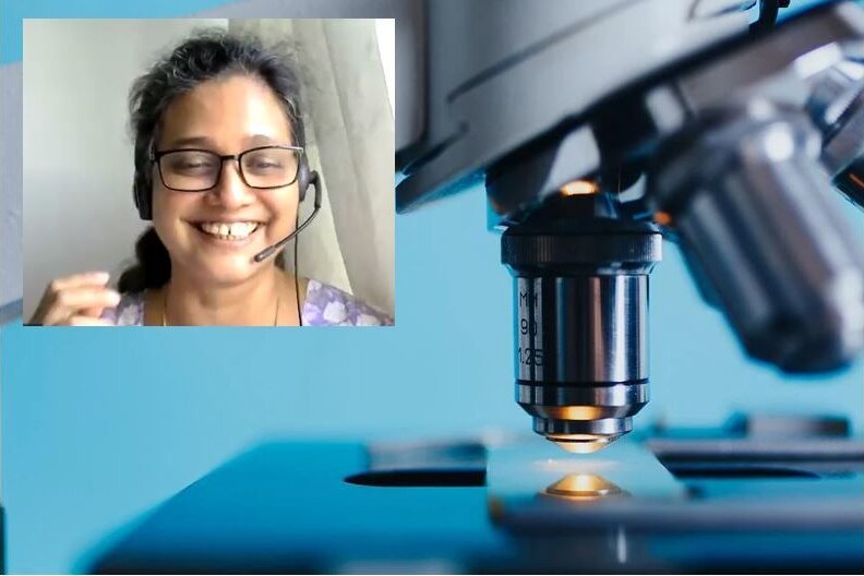 Rema Krishnaswamy and microscopy facility 1